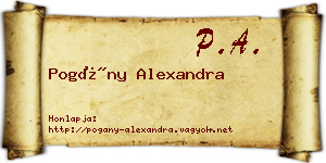Pogány Alexandra névjegykártya